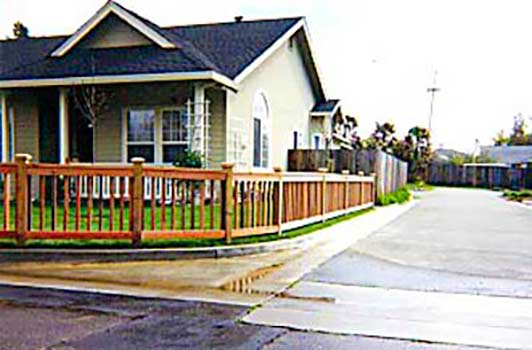 DiFranco Gate & Fence Company - Custom Built Picket Fences - Recessed Picket Fence Frame & Baluster with Post Caps - Petaluma, CA