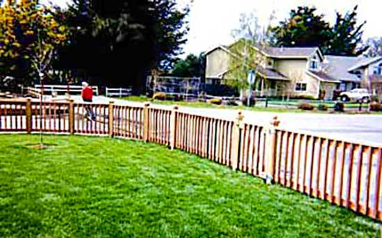 DiFranco Gate & Fence Company - Custom Built Picket Fences - Recessed Picket Fence Frame & Baluster with Post Caps - Windsor, CA