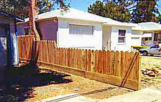 DiFranco Gate & Fence Company - Custom Solid Board Fences - Simple Solid Board Fence with Tiered Heights - Cotati, CA